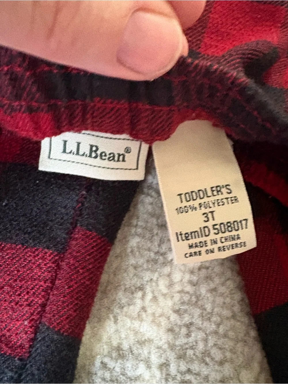 L.L. Bean bean plaid